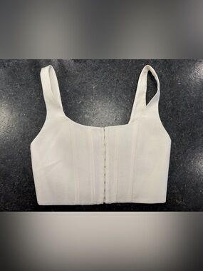 Alice + Olivia White Corset Top Sz 2 Breslin